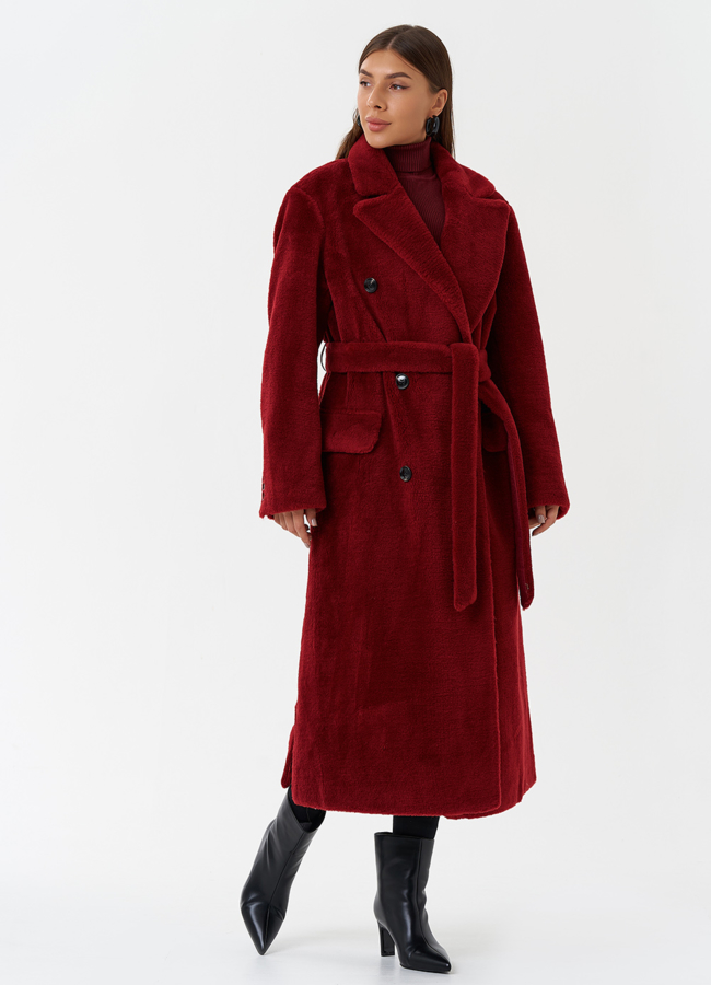 Пальто из шерсти с английским воротником модель № 28674 универмаг малина