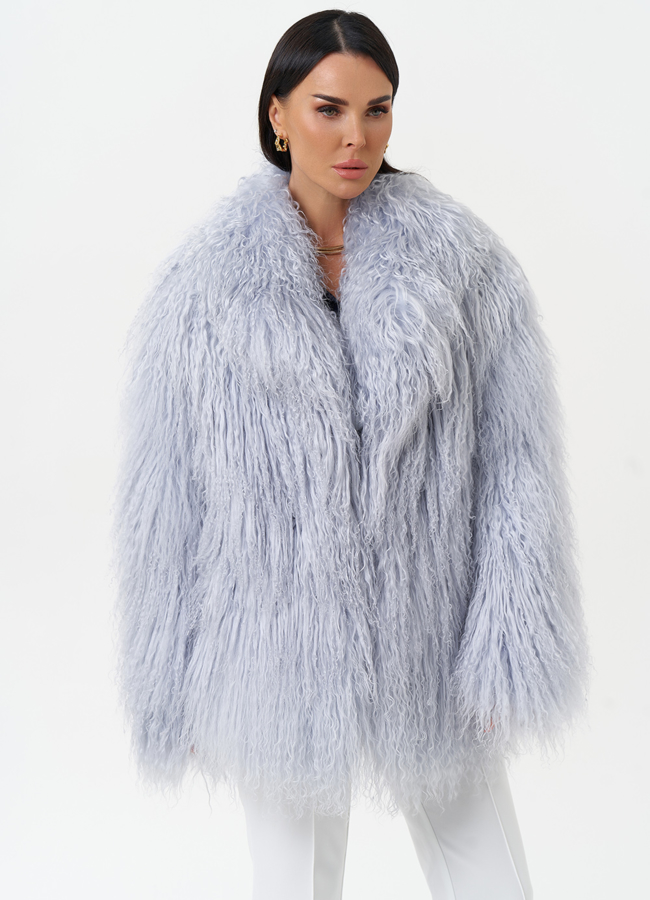 Женская шуба из меха ламы модель № 30633 универмаг малина