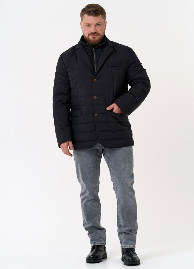 Мужской пуховик со съемной манишкой модель № 31460 в рассрочку
