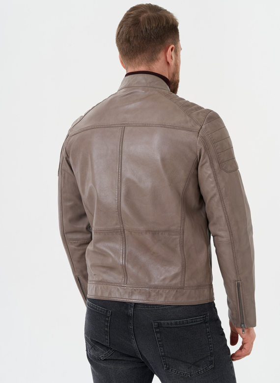 Кожаная "мото" куртка