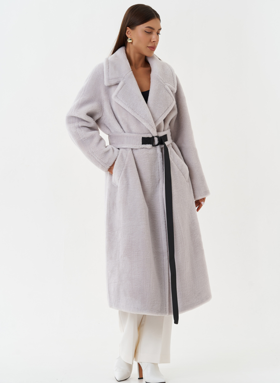 Пальто из шерсти с поясом