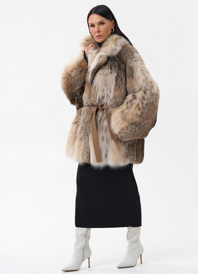 Шуба из рыси модель № 29295 универмаг малина