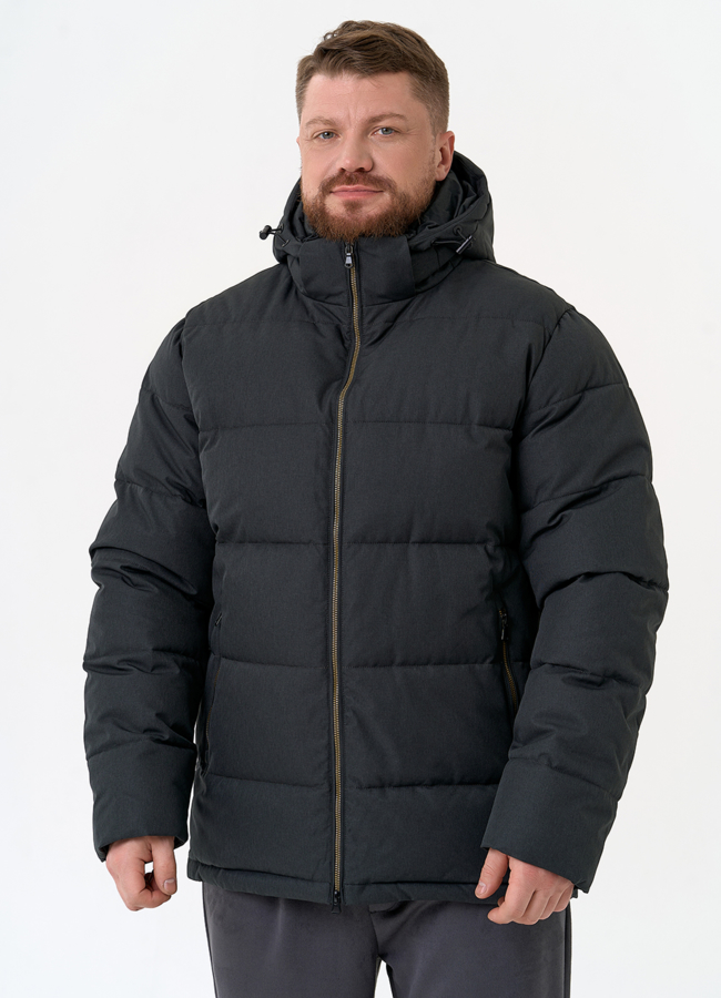 Мужской пуховик с капюшоном  модель № 31472 в рассрочку
