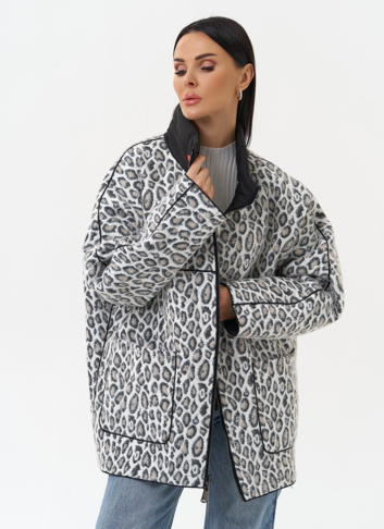 Женская двухсторонняя куртка с воротником стойкой Женская двухсторонняя куртка с воротником стойкой