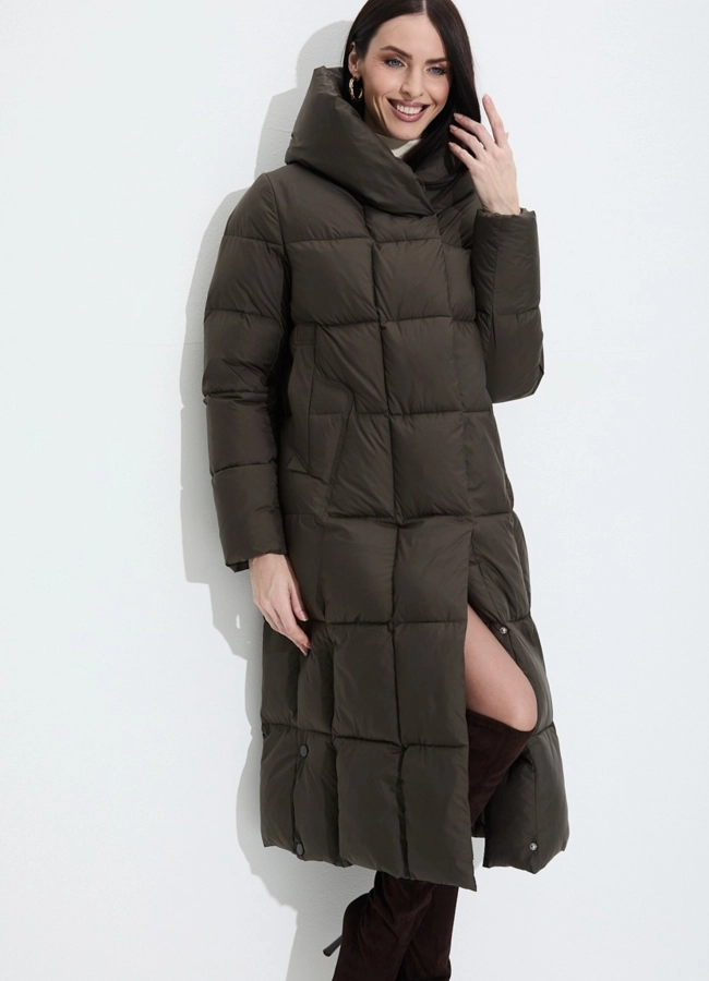 Женский пуховик с капюшоном модель № 33746 в рассрочку фото