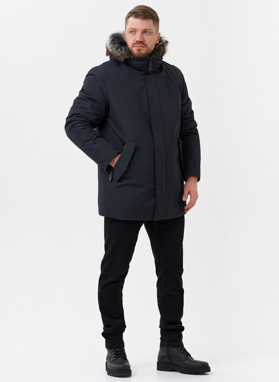 Парка мужская на мехе из волка