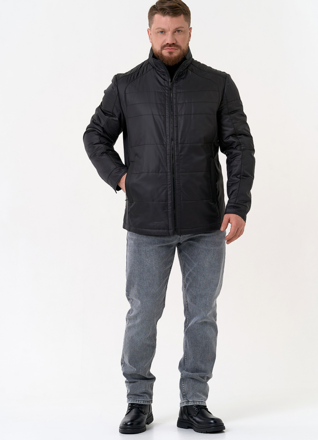 Мужская куртка с воротником стойкой модель № 30272 в рассрочку