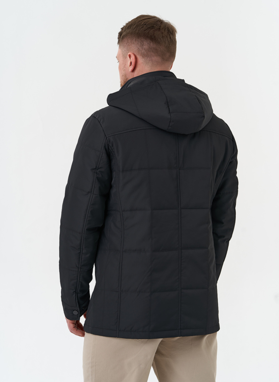 Мужская утепленная куртка с капюшоном