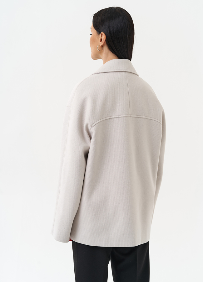 Укороченное двубортное пальто модель № 30088 в рассрочку