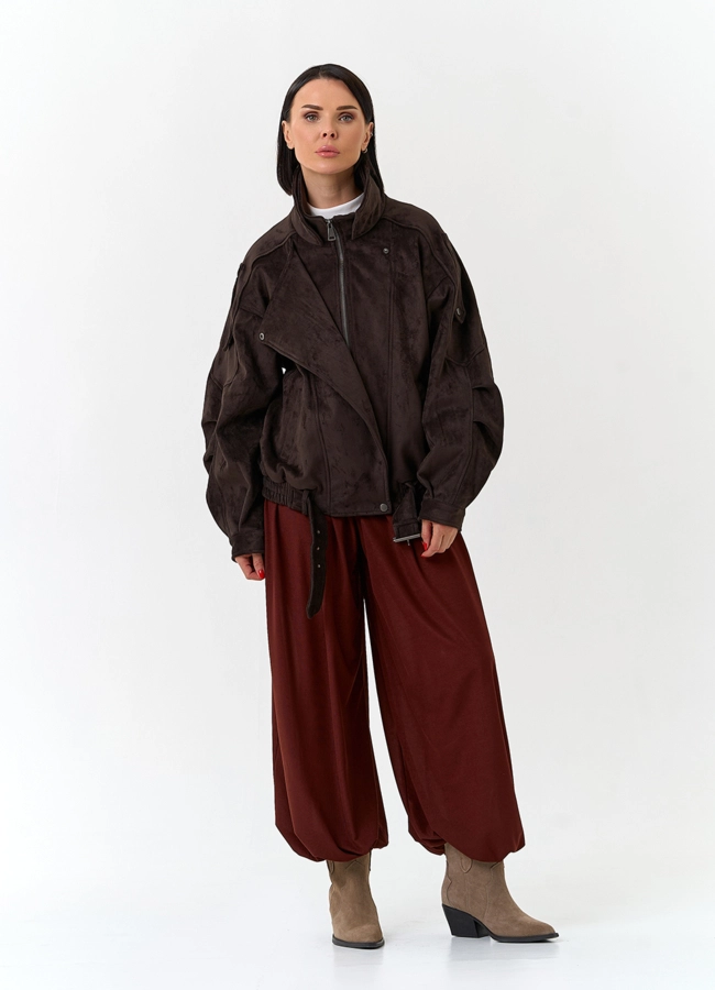 Женская куртка из эко замши модель № 33033 в кредит