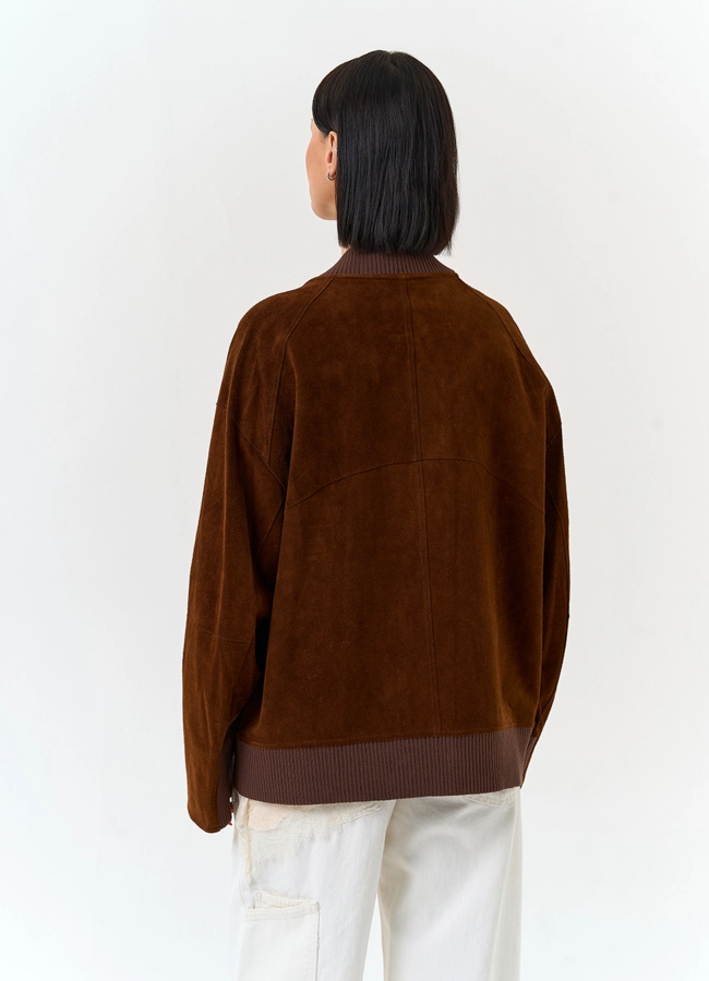 фото Женская куртка из натуральной замши  модель № 33103