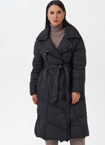 Женский пуховик с капюшоном  фото
