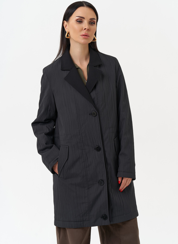 Женское утепленное полупальто трансформер